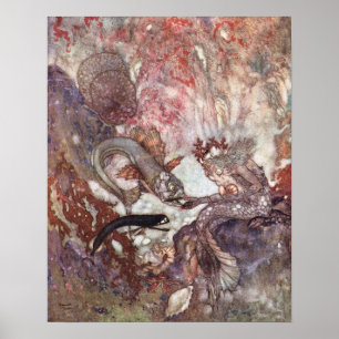 Der Merman King von Edmund Dulac Poster