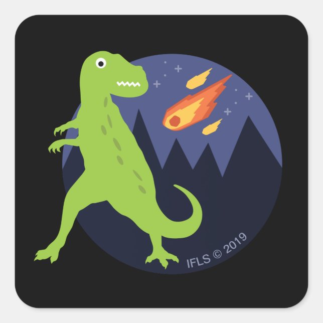 Der Meteorit, der steckte Quadratischer Aufkleber (Vorderseite)