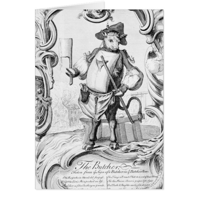 Der Metzger, veröffentlicht 1746 (Vorne)