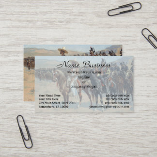Der mexikanische Major von Frederic Remington Visitenkarte