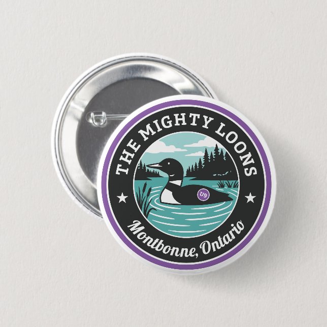 Der Mighty Loons Purple Button (Vorne & Hinten)
