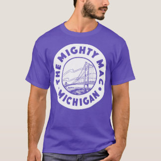 Der Mighty Mac Michigan Circle White T-Shirt