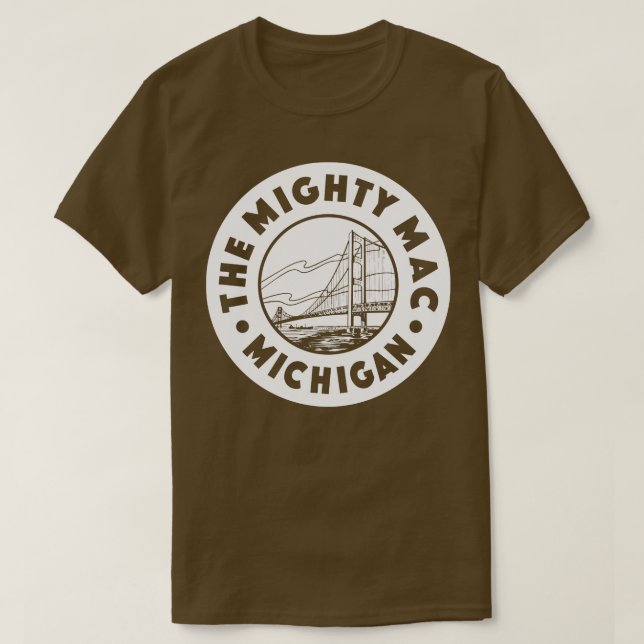 Der Mighty Mac Michigan Circle White T-Shirt (Design vorne)