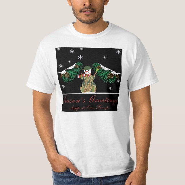 Der militärische Schneemann T-Shirt (Vorderseite)