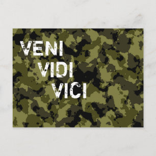 Der militärische Sieg von Camouflage Veni Vidi Vic Postkarte