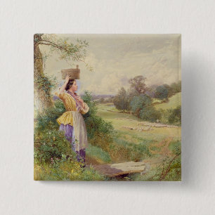 Der Milkmaid, 1860 Button