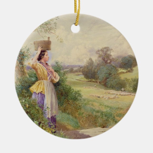Der Milkmaid, 1860 Keramikornament (Vorne)