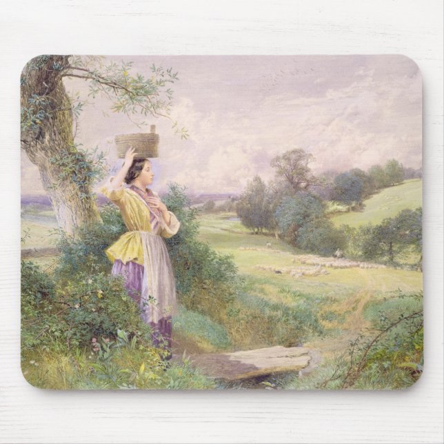 Der Milkmaid, 1860 (w/c auf Papier) Mousepad (Vorne)