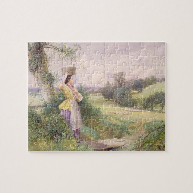 Der Milkmaid, 1860 (w/c auf Papier) Puzzle (Horizontal)