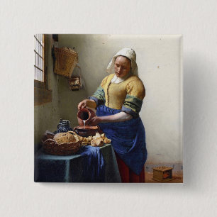 Der Milkmaid, c.1658-60 (Öl auf Leinwand) Button