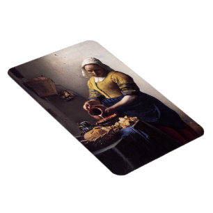 Der Milkmaid durch Johannes Vermeer Magnet