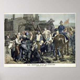 Der Minenstoß in Carmaux Poster