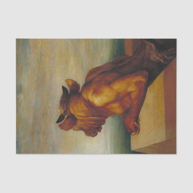 Der Minotaur George Frederic Watts Art Seidenpapier (Vorderseite)