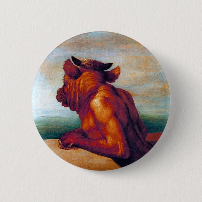 Der Minotaur von George Frederic Watts Button (Vorderseite)