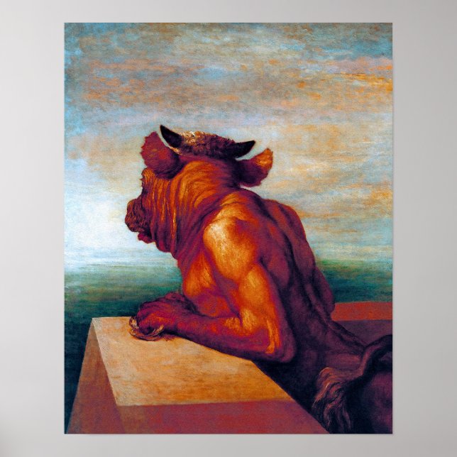 Der Minotaur von George Frederick Watts Poster (Vorne)