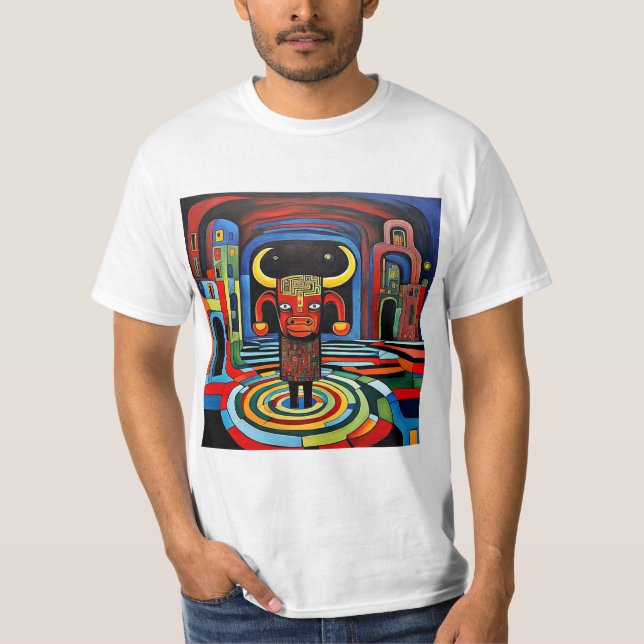 Der Minotaurus wartet T-Shirt (Vorderseite)