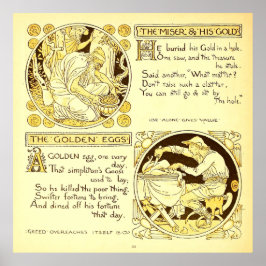 Der Miser und sein Gold Walter Crane Poster