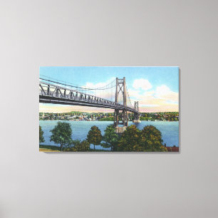 Der Mittler-Hudson Brücke zu Roosevelt-nationalem Leinwanddruck