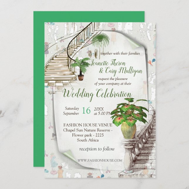 Der Modedesigner Einladung (Vorne/Hinten)