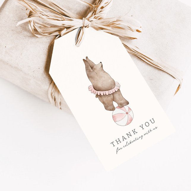 Der moderne Bärenzirkus der Kinder | Mädchen Gebur Geschenkanhänger (Von Creator hochgeladen)