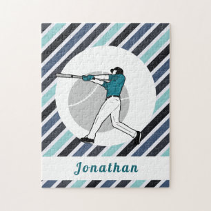 Der moderne Baseball-Softball-Spieler schlug seine Puzzle