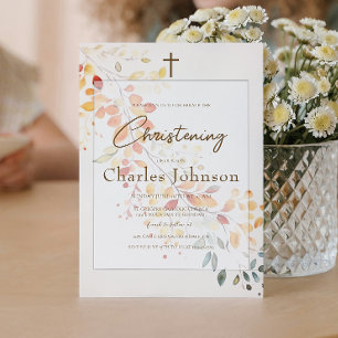 Der moderne Boho Wasserfarbe Herbst hinterlässt Bo Einladung