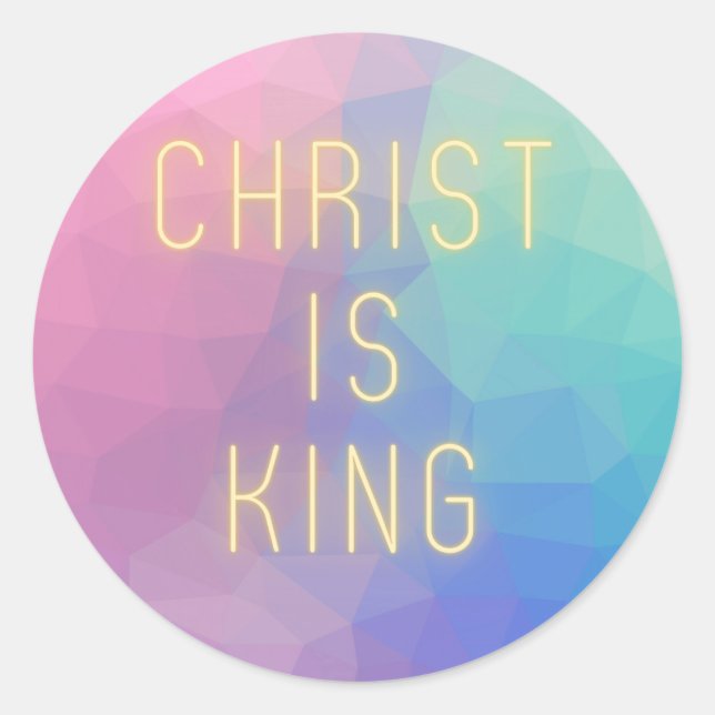 Der moderne Christus ist König Sticker (Vorderseite)