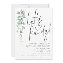 Der moderne Eukalyptus Lasse Party jeden Geburtsta