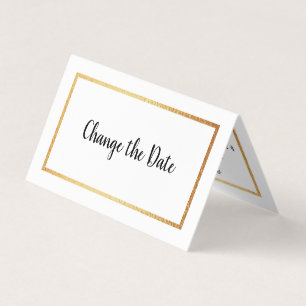 Der moderne Goldfoilkalender ändert das Datum der  Visitenkarten