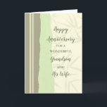 Der moderne Grandson und seine Ehefrau Jahrestag Karte<br><div class="desc">Glückliche Hochzeitskarte für Enkel und seine Ehefrau mit modernem Design,  und sentimental Vers.</div>