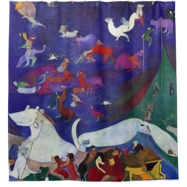 Der moderne Impressionist Noah's Ark 1 Duschvorhang (Vorderseite)