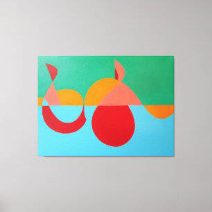 Der moderne Kunstprint Orange Clef Leinwanddruck