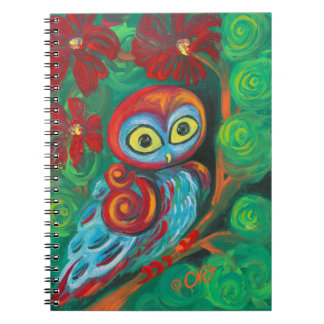 Der moderne Malerei-Owl Notizblock