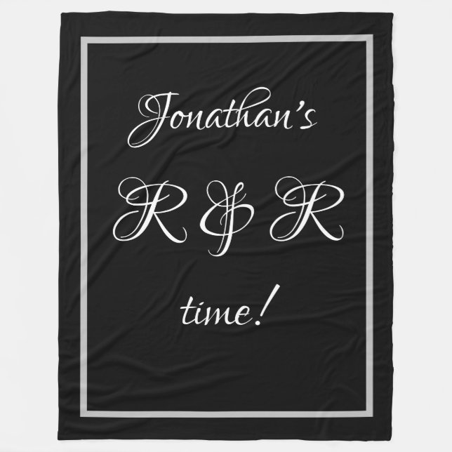 Der moderne Personalisierte Name Jonathan's R&R Ze Fleecedecke (Vorderseite)