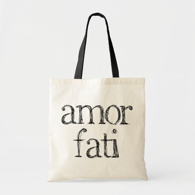 Der moderne Philosoph: Amor Fati Tragetasche (Vorne)