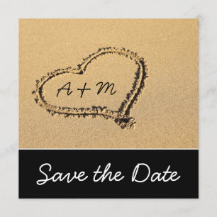 Der moderne Strand speichert die Datumskarten Save The Date