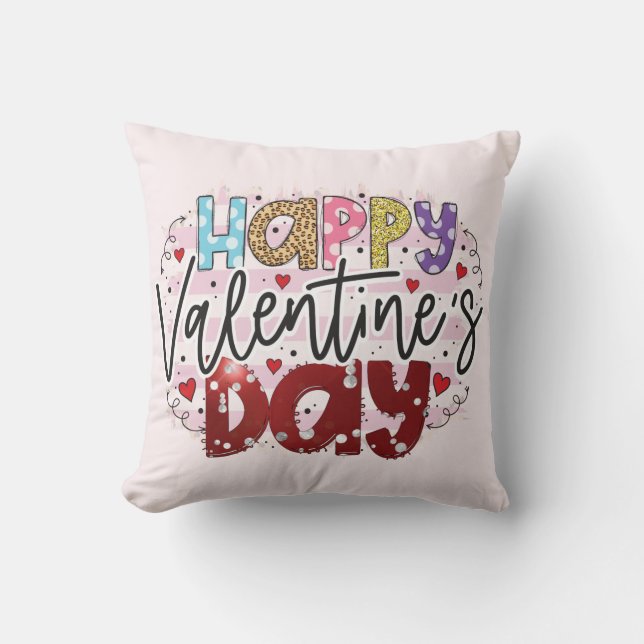 Der moderne Valentinstag Kissen (Vorderseite)