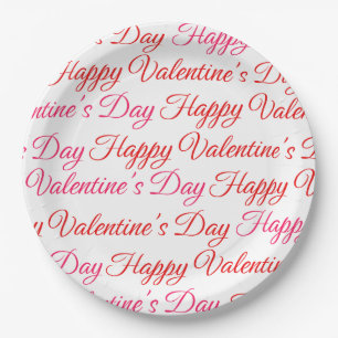 Der moderne Valentinstag Pappteller