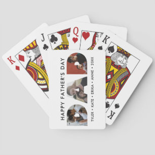Der moderne VATER Daddy Foto Collage Cutout Vatert Spielkarten