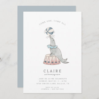 Der moderne Zirkus der Kinder | Mädchen Geburtstag Einladung