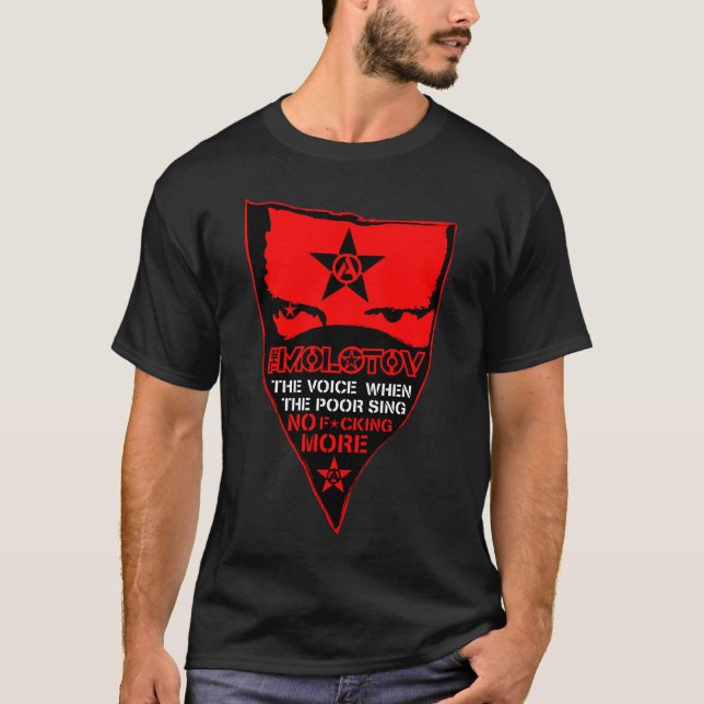 Der MOLOTOV - im ROT - Maske T-Shirt (Vorderseite)