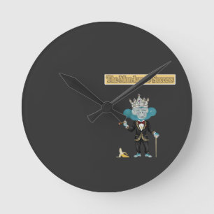 Der Mon-key zum Erfolg Geschenk Runde Wanduhr