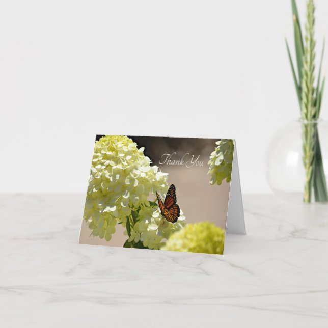 Der Monarch und die Blume Dankeskarte (Vorderseite)