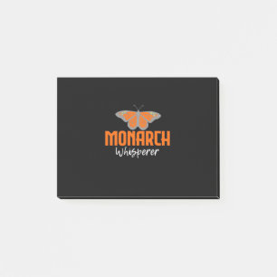 Der Monarchschmetterling flüstert Post-it Klebezettel
