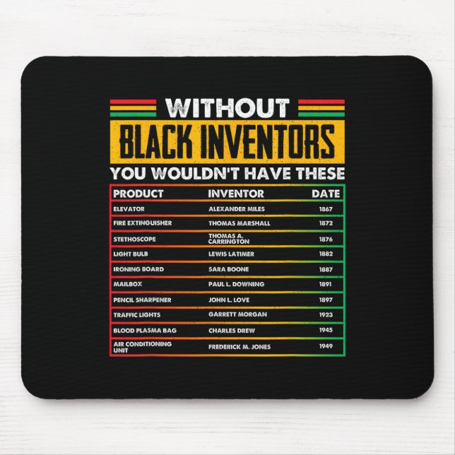 Der Monat der vergessenen schwarzen Erfinder Mousepad (Vorne)