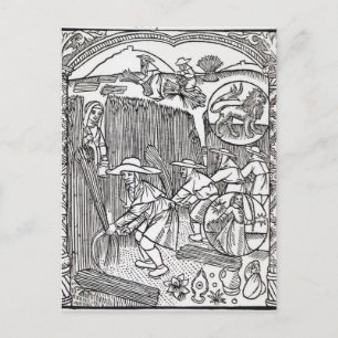 Der Monat des Augusts aus dem Hirtenkalender Postkarte