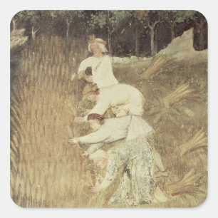 Der Monat des Augusts Quadratischer Aufkleber