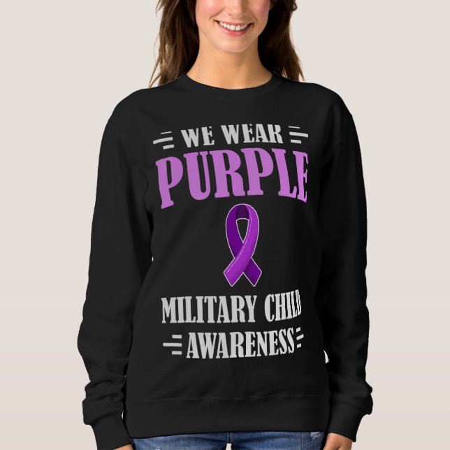 Der Monat des Lila Militärs Sweatshirt (Vorderseite)