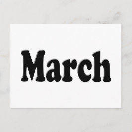 Der Monat des März Postkarte