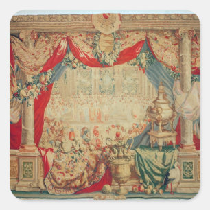 Der Monat Februar Quadratischer Aufkleber